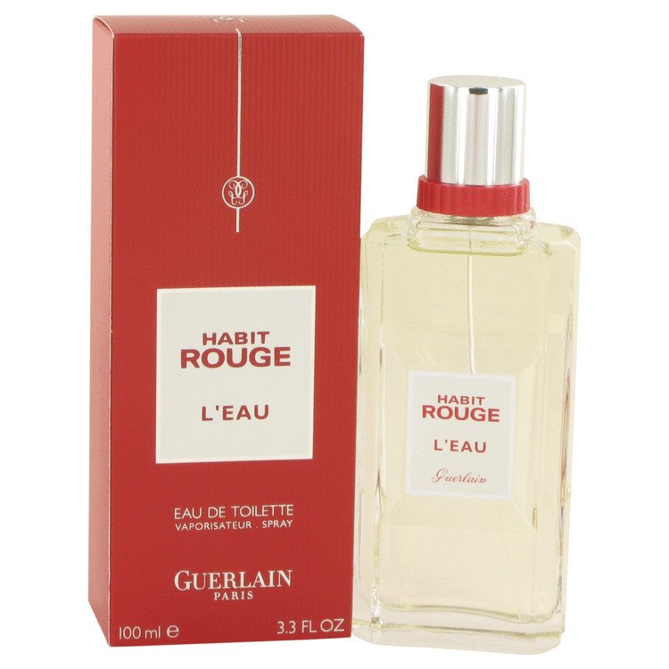 Habit Rouge Leau by Guerlain Eau De Toilette Spray 3.3 oz