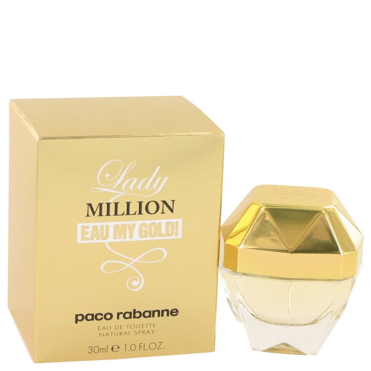Lady Million Eau My Gold by Paco Rabanne Eau De Toilette Spray 1 oz