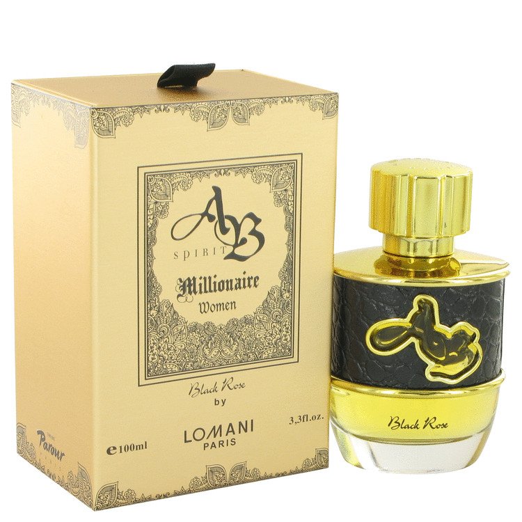 AB Spirit Millionaire Black Rose by Lomani Eau De Parfum Spray 3.3 oz