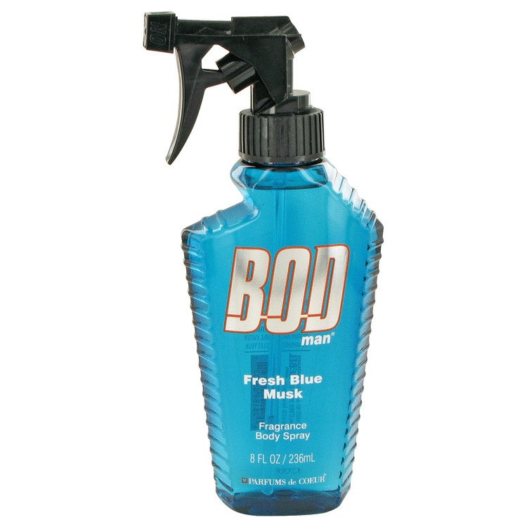 Bod Man Fresh Blue Musk by Parfums De Coeur Body Spray 8 oz