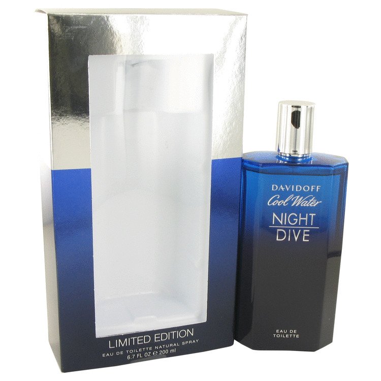 Cool Water Night Dive by Davidoff Eau De Toilette Spray Limiited Edition 6.7 oz