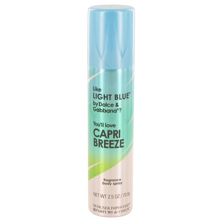 Designer Imposters Capri Breeze by Parfums De Coeur Body Spray 2.5 oz