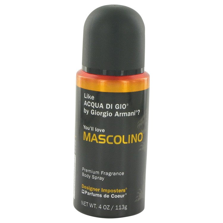 Designer Imposters Mascolino by Parfums De Coeur Body Spray 4 oz