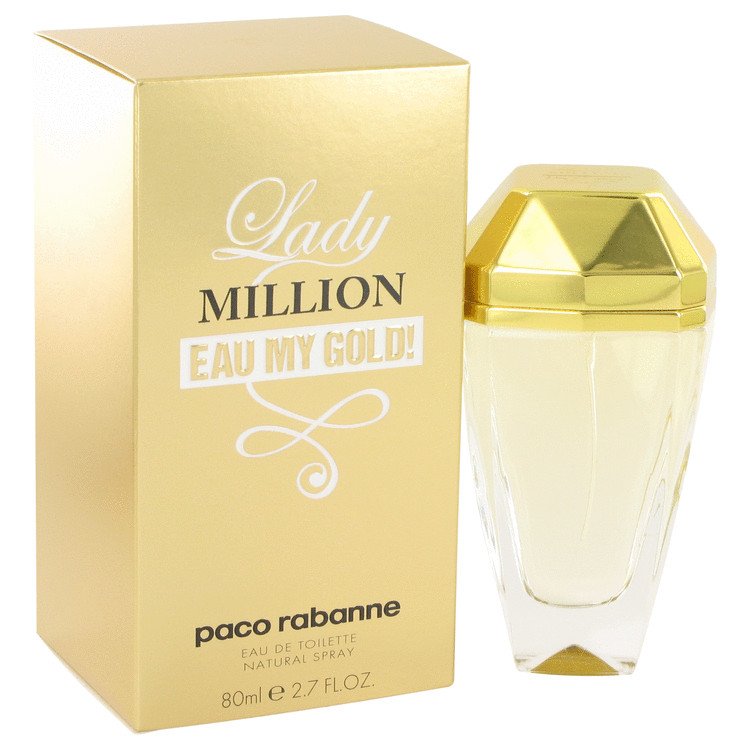 Lady Million Eau My Gold by Paco Rabanne Eau De Toilette Spray 2.7 oz