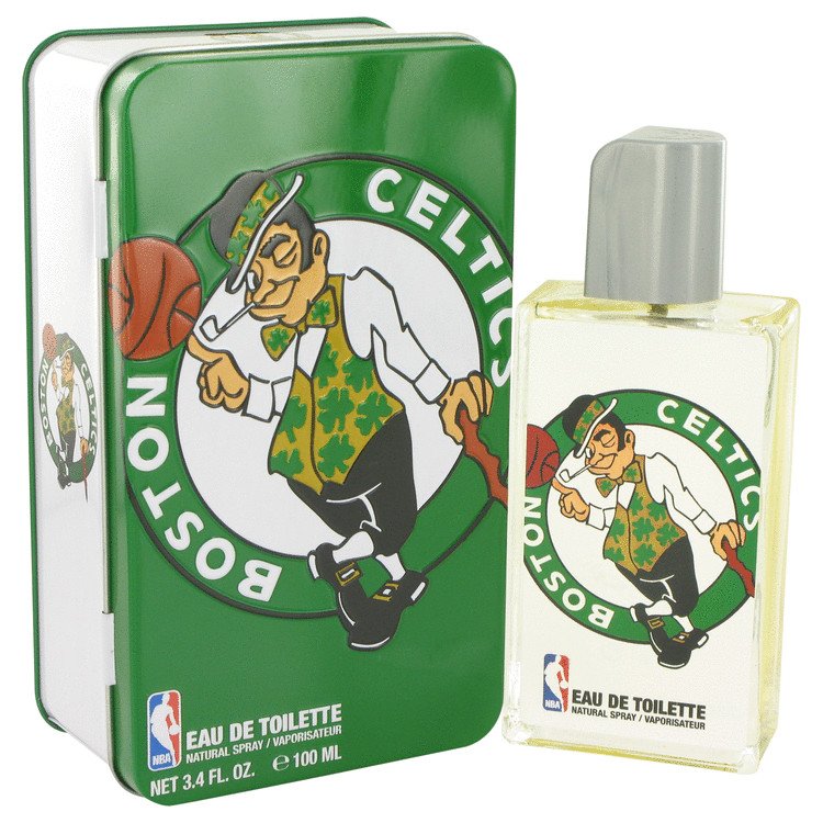 NBA Celtics by Air Val International Eau De Toilette Spray Metal Case 3.4 oz